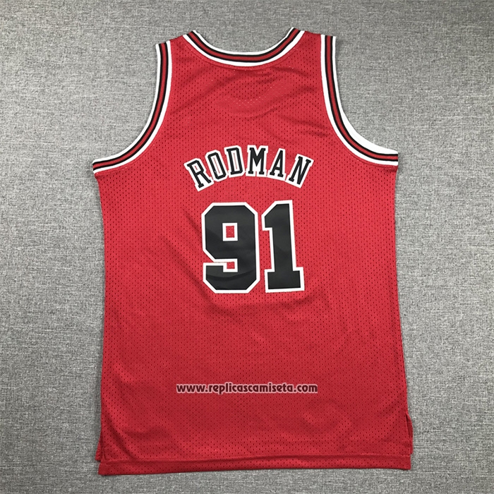 Camiseta Nino Chicago Bulls Dennis Rodman #91 Mitchell & Ness 1997-98 Rojo
